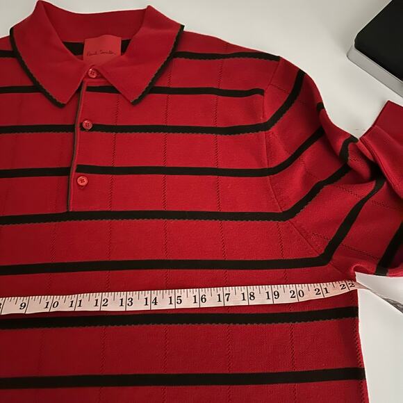 Paul Smith x Commission Men's Merino Wool Red Striped Collared Sweater Size XXL - Picture 9 of 15